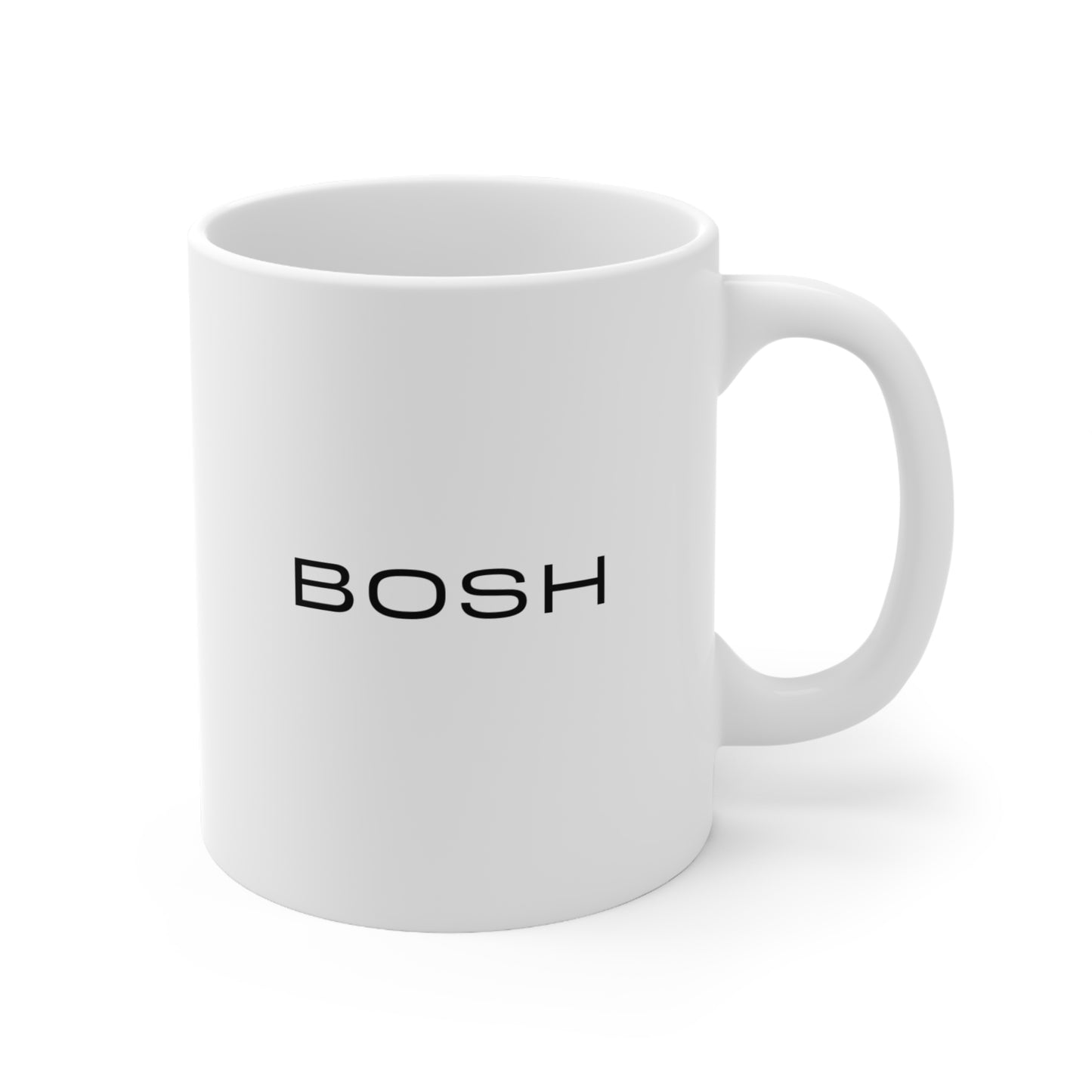 BOSH - White Ceramic Mug, 11oz